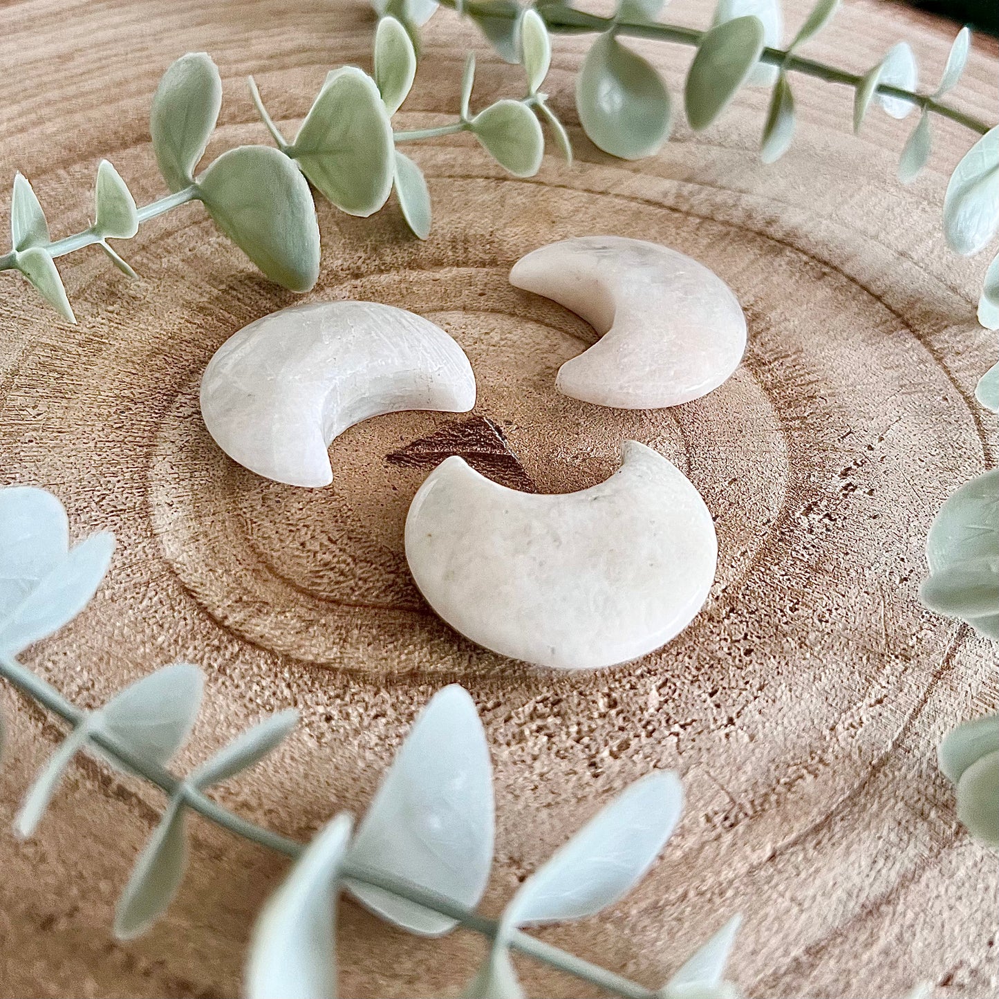 ROCK CRYSTAL Pocket Stone Moon