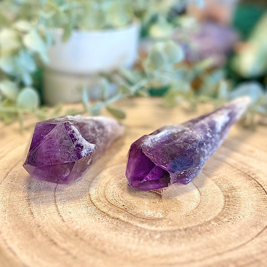 AMETHYST raw stone striped