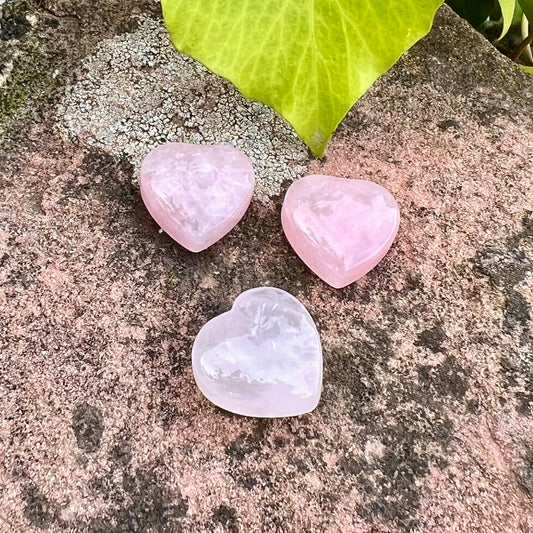 ROSE QUARTZ pocket stone heart