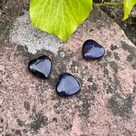 BLUE RIVER pocket stone heart