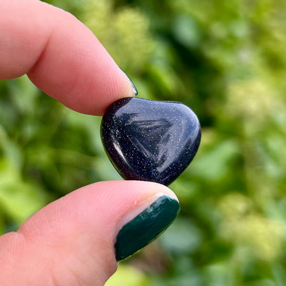 BLUE RIVER pocket stone heart