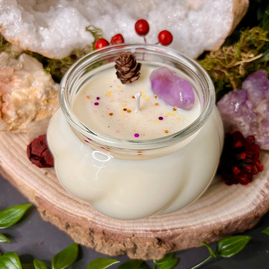 Gemstone candle WINTERBERRY