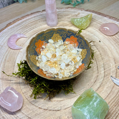 CITRIN Mini Trommelsteine (Amethyst gebrannt)