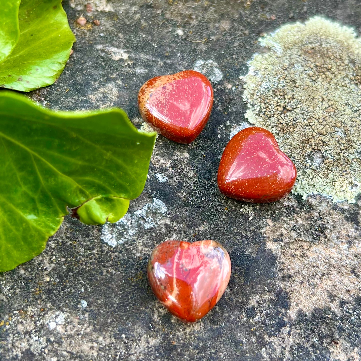 RED JASPER Pocket Stone Heart
