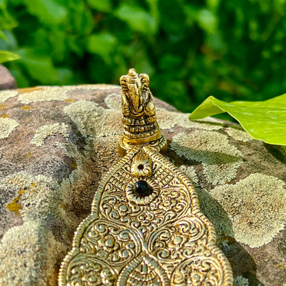Incense Holder Golden Leaf "Ganesha"